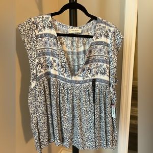 Lucky Brand Flowy Sleeveless Top Size XL